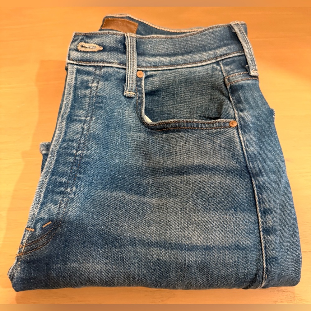 MOTHER The Tripper Ankle Blue Denim Jeans